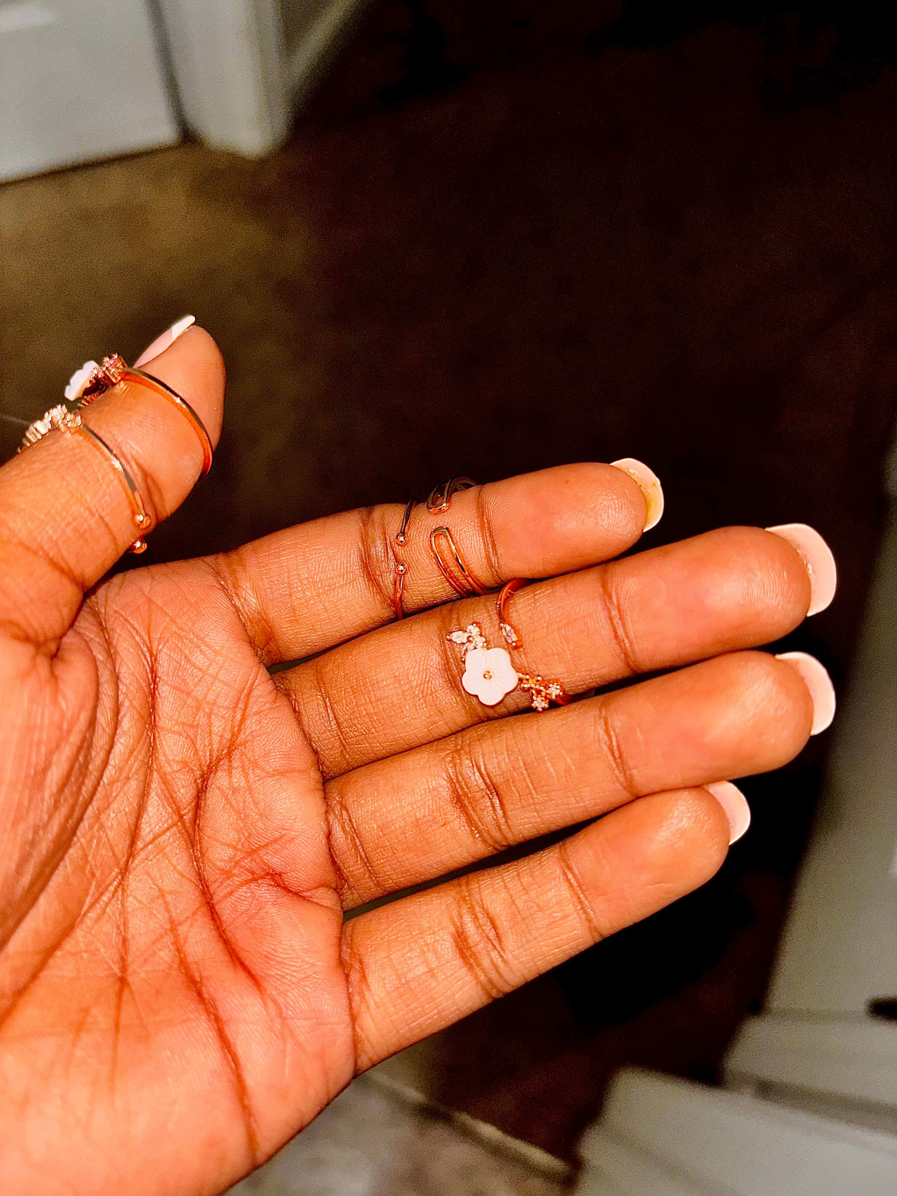 Flower Copper Sweet Simple Style Ring