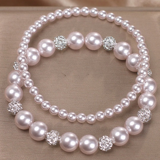 French Entry Lux Rose Violet Pearl Zircon Bracelet